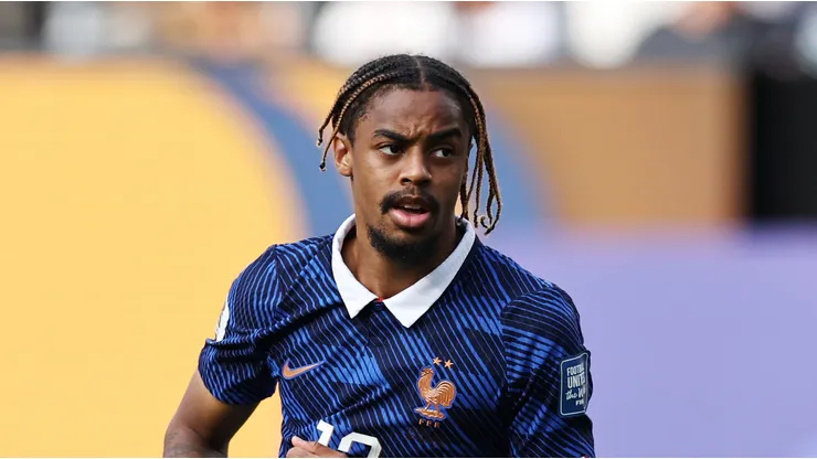 Bradley Barcola em ação pela seleção francesa (Photo by Buda Mendes/Getty Images)