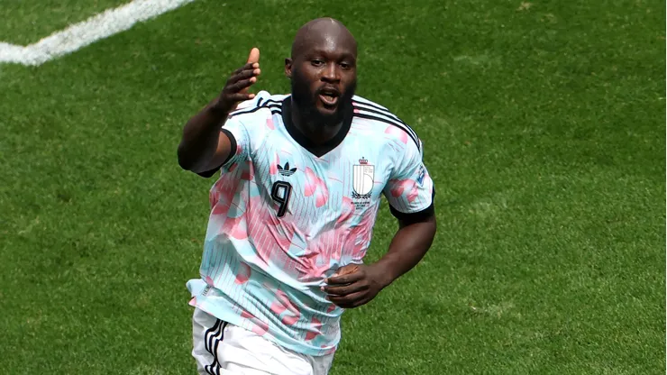 Romelu Lukaku após marcar para a Bélgica. (Photo by Emilee Chinn/Getty Images)