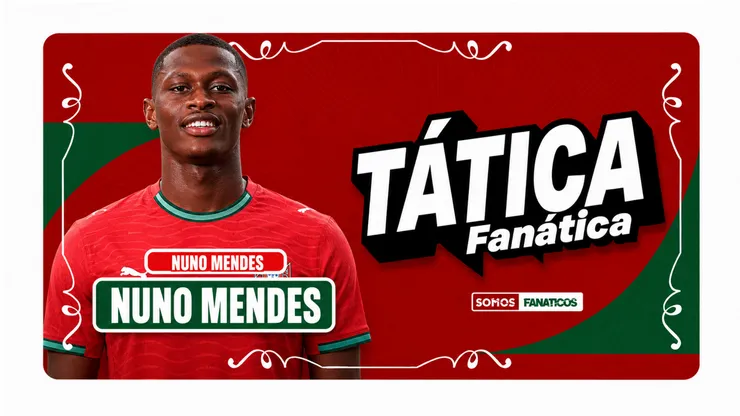 Nuno Mendes, lateral de Portugal. Foto: Imagem gerada com auxílio de IA por Somos Fanáticos. ChatGPT.