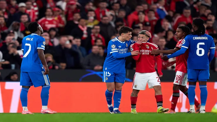 Vini Jr discute com Prestianni em Real Madrid e Benfica - Angel Martinez/Getty Images