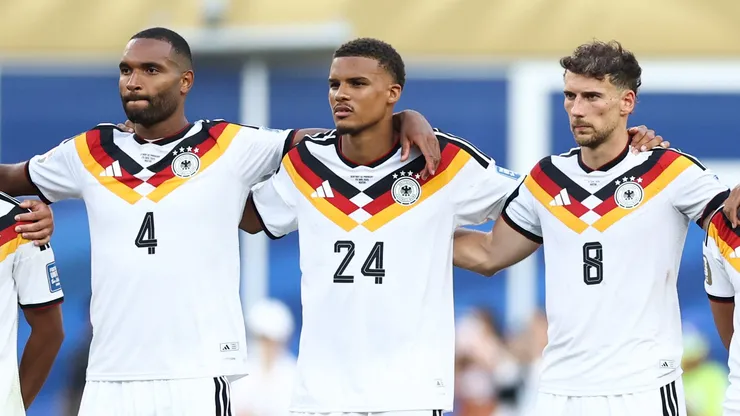 Jogadores da Alemanha durante partida contra o Paraguai. (Photo by Megan Briggs/Getty Images)