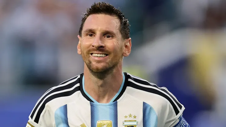 Messi em campo pela Argentina. Foto: Michael Reaves/Getty Images