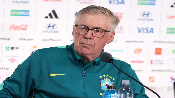 Ancelotti em entrevista de imprensa da Seleção Brasileira - Darrian Traynor/Getty Images