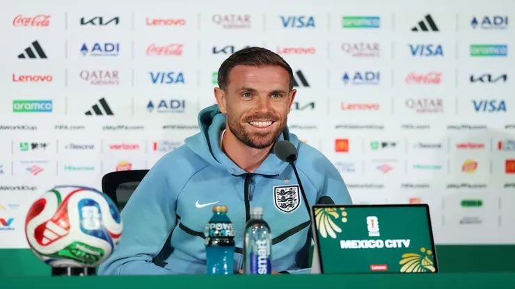 Jordan Henderson, da Inglaterra, em coletiva de imprensa - Richard Pelham/Getty Images
