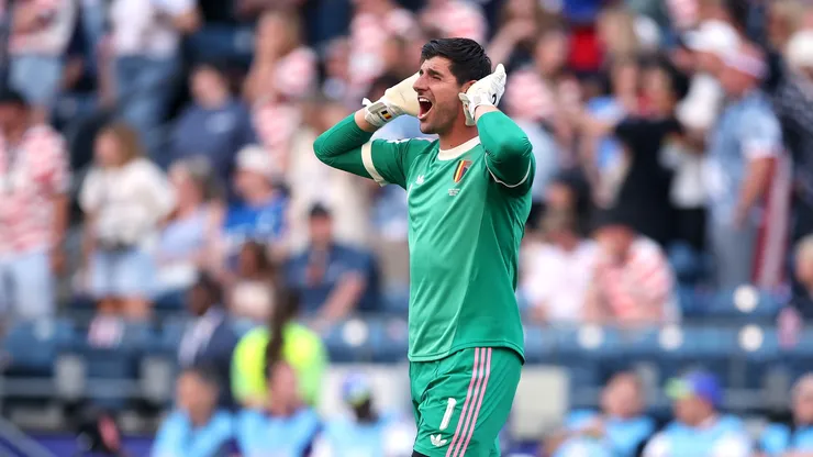 Courtois vibra com classificação da Bélgica contra os Estados Unidos (Alex Grimm/Getty Images)