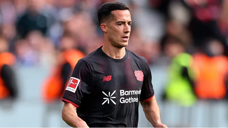 Lucas Vázquez em partida do Bayer Leverkusen. (Photo by Lars Baron/Getty Images)