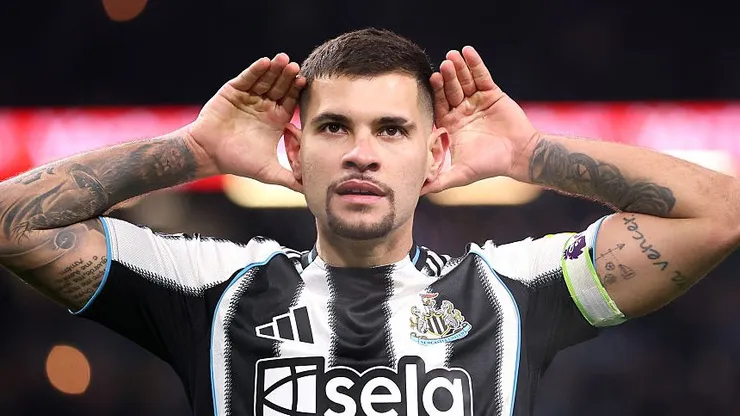 Bruno Guimarães pelo Newcastle. Foto: Stu Forster/Getty Images