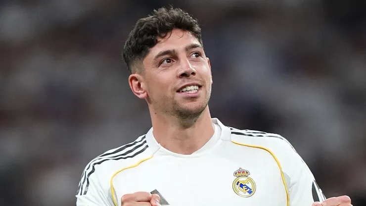 Federico Valverde em campo com a camisa do Real Madrid. Foto: Angel Martinez/Getty Images