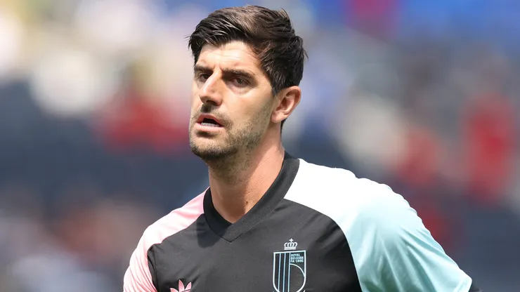Courtois antes de Espanha x Bélgica. Foto: Carl Recine/Getty Images