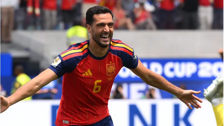 Mikel Merino salva a Espanha pela segunda vez na Copa e ofusca protagonismo de Yamal e Nico Williams. (Foto: David Ramos/Getty Images)
