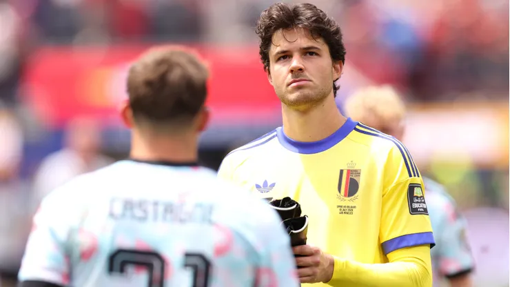 Senne Lammens falha em derrota da Bélgica. Foto: Carl Recine/Getty Images
