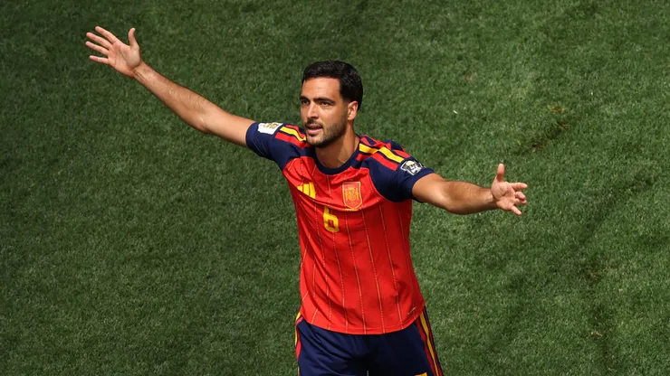 Mikel Merino marcou gol da vitória da Espanha. Foto: Harry How/Getty Images
