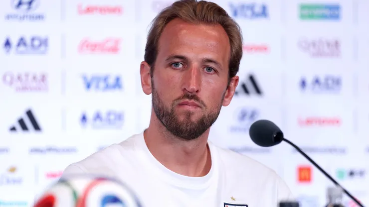 Harry Kane durante entrevista coletiva. Foto: Richard Pelham/Getty Images