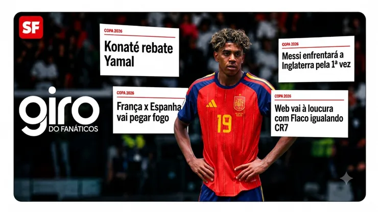 Giro da Copa: Konaté rebate Yamal e Messi encara Inglaterra pela 1ª vez. Foto: Carl Recine/Getty Images | Imagem criada com auxílio da IA - ChatGPT.