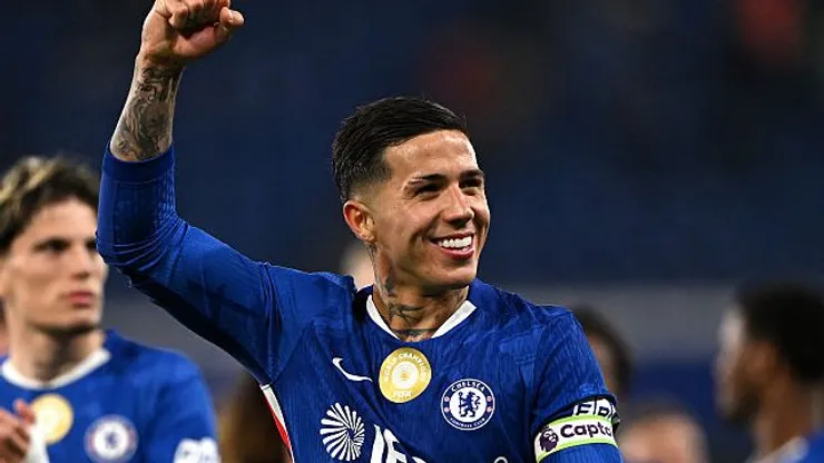 Enzo Fernández pelo Chelsea. Foto: Shaun Botterill/Getty Images