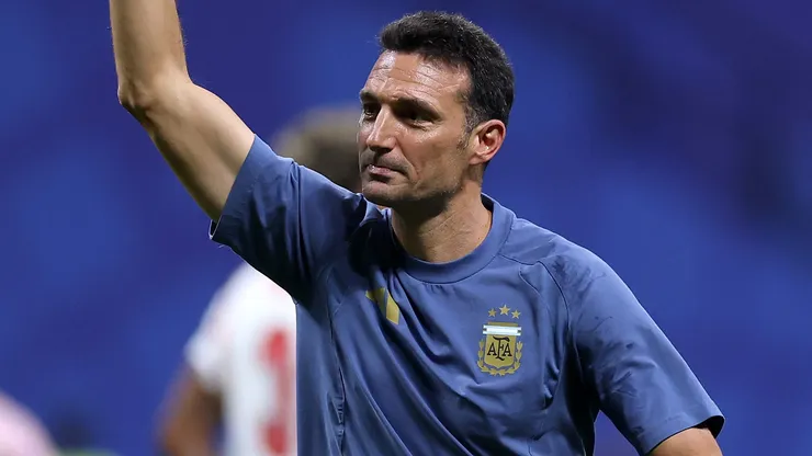 Lionel Scaloni após Argentina x Inglaterra. (Photo by Buda Mendes/Getty Images)