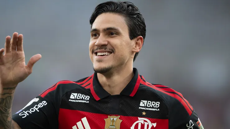 Pedro em campo com as cores do Flamengo. Foto: Jorge Rodrigues/AGIF