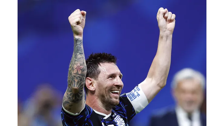 Lionel Messi celebra classificação da Argentina para a final da Copa do Mundo de 2026. MAURICE VAN STEEN / ANP / IMAGO