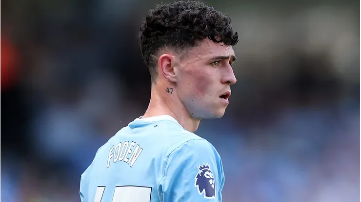 Phil Foden em partida do City. (Photo by Dan Mullan/Getty Images)
