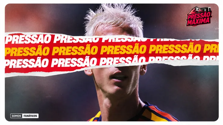 Pressão máxima: Dani Olmo. Foto: Manuel Velasquez/Getty Images | Imagem criada com auxílio da IA.