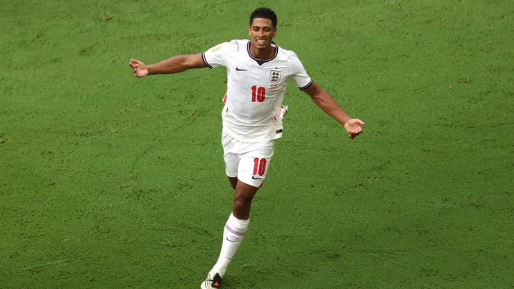 Jude Bellingham marca golaço. Foto: Jamie Squire/Getty Images