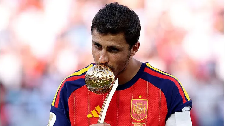 Rodri, volante da Espanha e do Manchester City. Foto:Carl Recine/Getty Images
