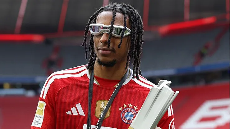 Michael Olise, do Bayern de Munique. Foto: Alexander Hassenstein/Getty Images