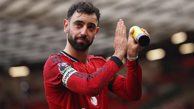 Bruno Fernandes após uma partida do Manchester United. Foto: Carl Recine/Getty Images