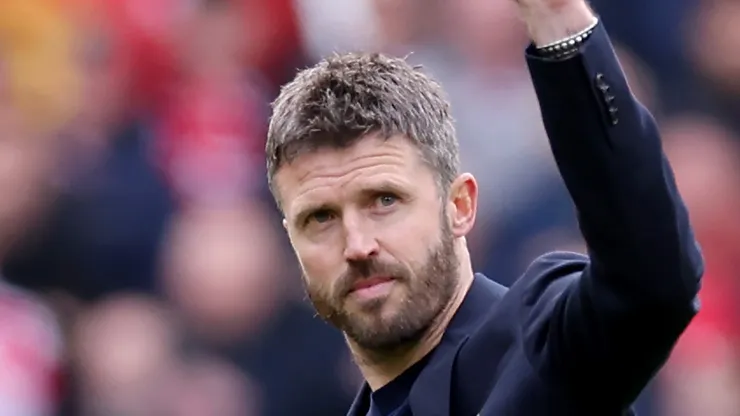 Michael Carrick em jogo do Manchester United (Photo by Alex Livesey/Getty Images)