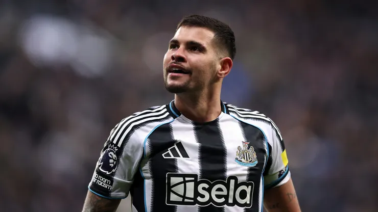 Bruno Guimarães, do Newcastle. (Foto: George Wood/Getty Images)
