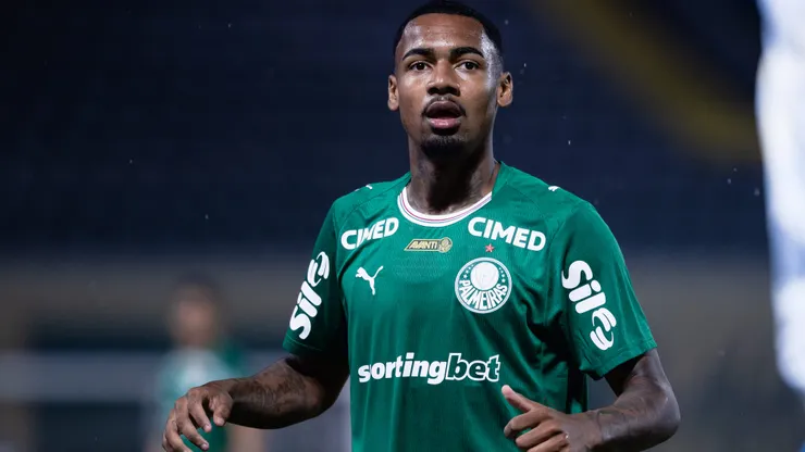 Allan jogador do Palmeiras durante partida contra o Gremio no estadio Arena Barueri pelo campeonato Brasileiro A 2026.