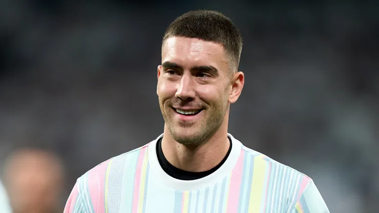 Dušan Vlahović pela Juventus. (Foto: Angel Martinez/Getty Images)