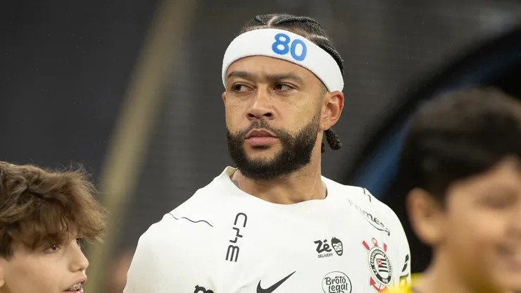 Memphis Depay jogador do Corinthians durante partida contra o Platense no estádio Arena Corinthians pelo campeonato Copa Libertadores 2026. Foto: Jefferson José/RP FOTOPRESS/AGIF