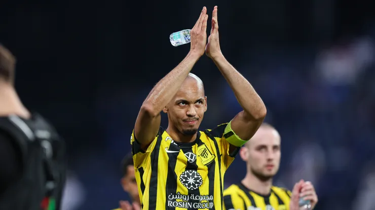 Fabinho após a partida da Liga Profissional Saudita entre Al-Hilal e Al-Ittihad. (Photo by Yasser Bakhsh/Getty Images)