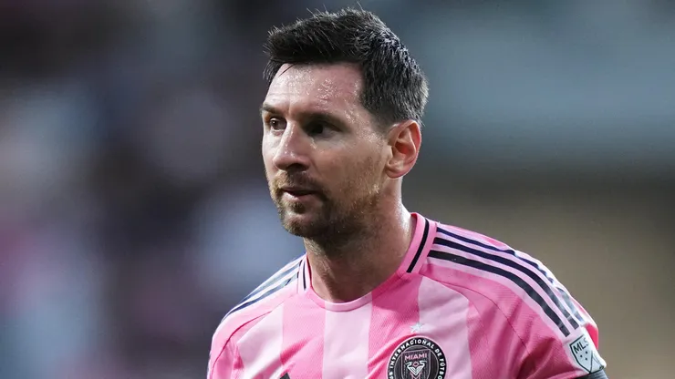 Lionel Messi durante partida da primeira fase da Leagues Cup entre Inter Miami e Atlético San Luis. (Photo by Rich Storry/Getty Images)