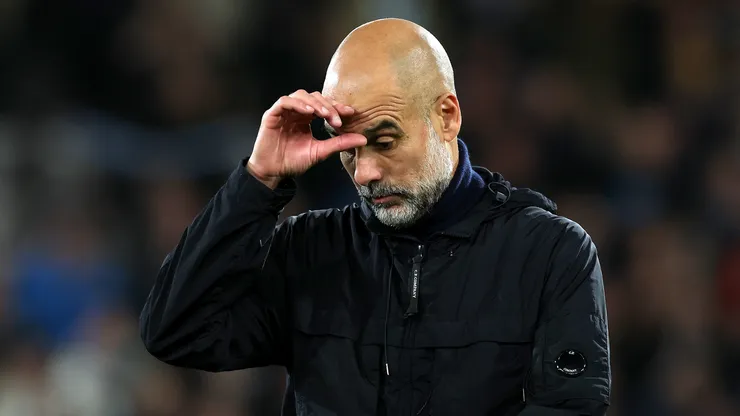 Pep Guardiola em jogo do City. (Foto: Eddie Keogh/Getty Images)
