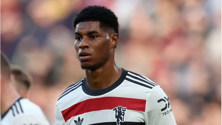 Rashford em partida pelo United. Photo by Eddie Keogh/Getty Images