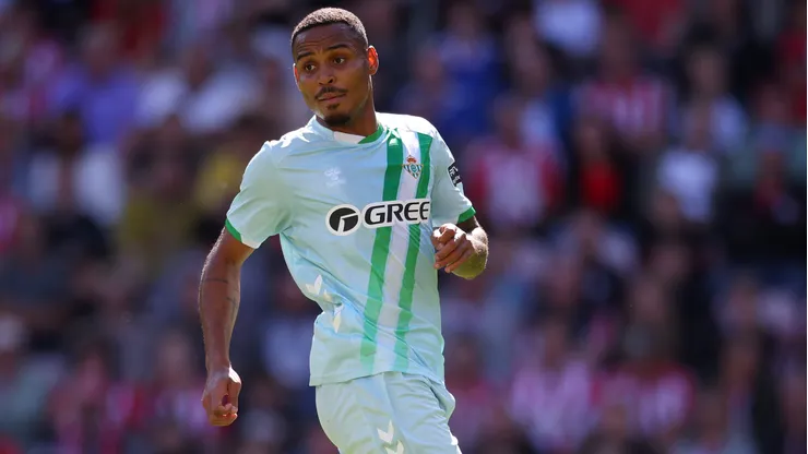 Natan of Real Betis in action during the pre-season friendly match between Sunderland and Real Betis at Stadium of Light on August 2, 2025 in Sunderland, England.