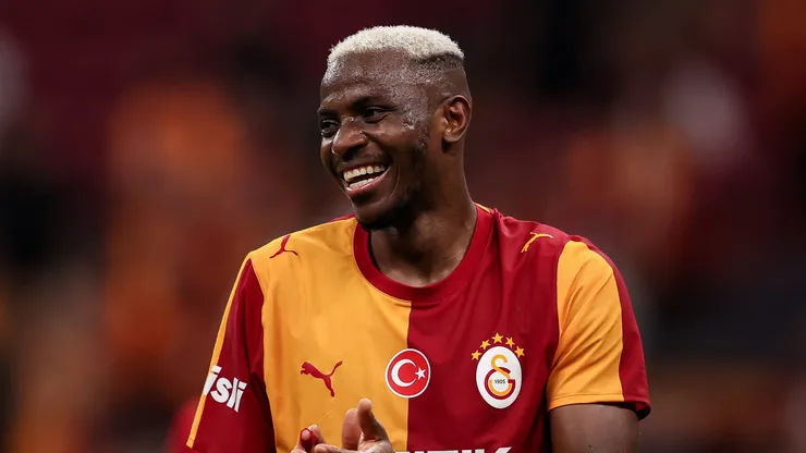 Victor Osimhen, do Galatasaray, reage durante o amistoso de pré-temporada entre Galatasaray SK e Rennes. (Photo by Ahmad Mora/Getty Images)
