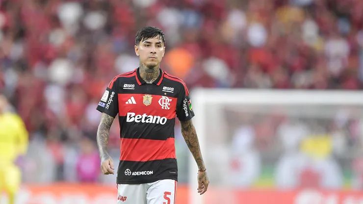 Pulgar jogador do Flamengo durante partida contra o Coritiba no estadio Maracana pelo campeonato Brasileiro A 2026.