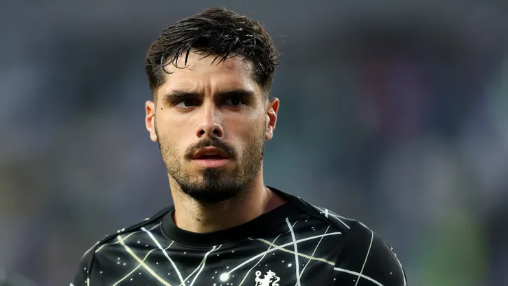 Pedro Neto of Chelsea FC looks on prior to the FIFA Club World Cup 2025 quarter final match between SE Palmeiras and Chelsea FC at Lincoln Financial Field on July 04, 2025 in Philadelphia, Pennsylvania.