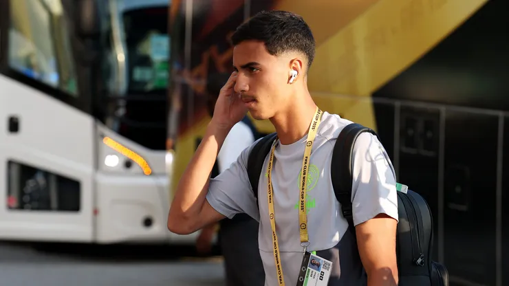 Vitor Reis of Manchester City arrives at the stadium prior to the FIFA Club World Cup 2025 group G match between Manchester City FC and Al Ain FC at Mercedes-Benz Stadium on June 22, 2025 in Atlanta, Georgia.