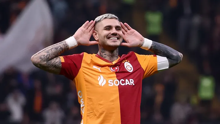 Mauro Icardi pelo Galatasaray. (Foto: Ahmad Mora/Getty Images)