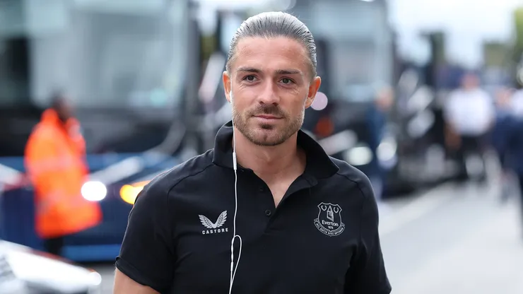 Jack Grealish of Everton arrives prior to the Premier League match between Leeds United and Everton at Elland Road on August 18, 2025 in Leeds, England.