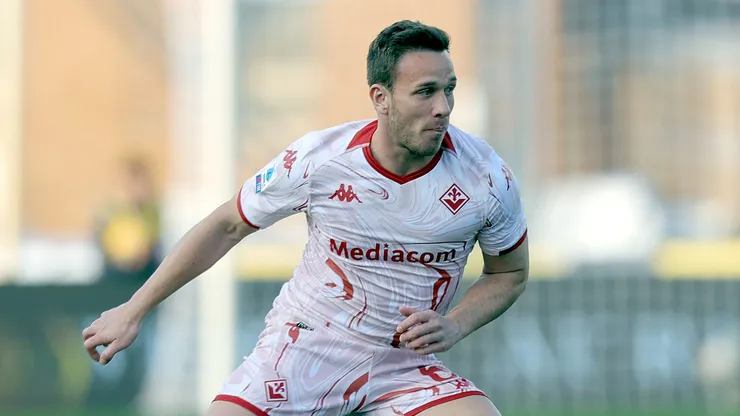 Arthur Melo of ACF Fiorentina in action during the Serie A TIM match between Empoli FC and ACF Fiorentina - Serie A TIM at Stadio Carlo Castellani on February 18, 2024 in Empoli, Italy.