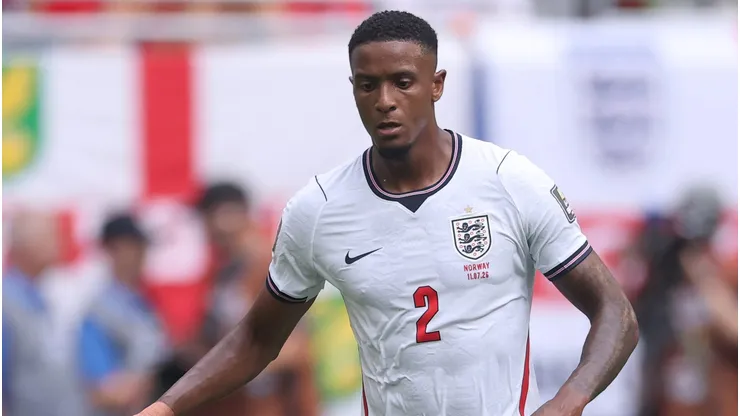 Ezri Konsa durante a partida das quartas de final da Copa do Mundo entre Noruega e Inglaterra. (Photo by Richard Pelham/Getty Images)