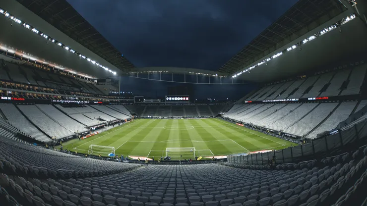 Vista geral da Arena Neo Química antes da partida de ida da final da Copa do Brasil 2025 entre Corinthians e Vasco da Gama. (Photo by Ricardo Moreira/Getty Images)