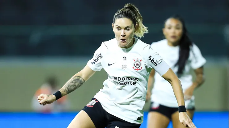 Gabi Zanotti jogadora do Corinthians durante partida contra o Palmeiras. Foto: Marco Miatelo/AGIF
