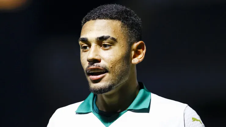 Riquelme Fillipi jogador do Palmeiras comemora seu gol durante partida contra o Osasco Audax no estadio Arena Barueri pelo campeonato Copa Sao Paulo 2025.