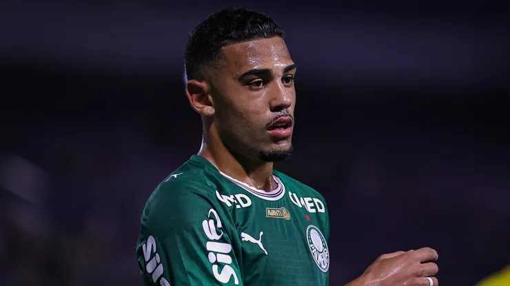 Riquelme jogador do Palmeiras durante partida contra o Mirassol no estádio Arena Barueri pelo campeonato Paulista 2026. Foto: Fabio Giannelli/AGIF